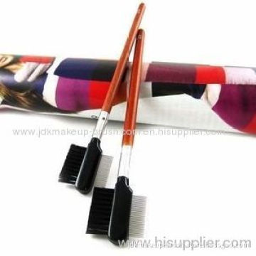 Wooden Handle Eyebrow Comb Brush 